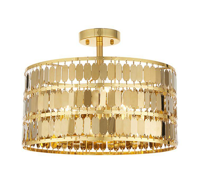 Eldora 3-Light Flush Ceiling Light Gold - Comet Lighting