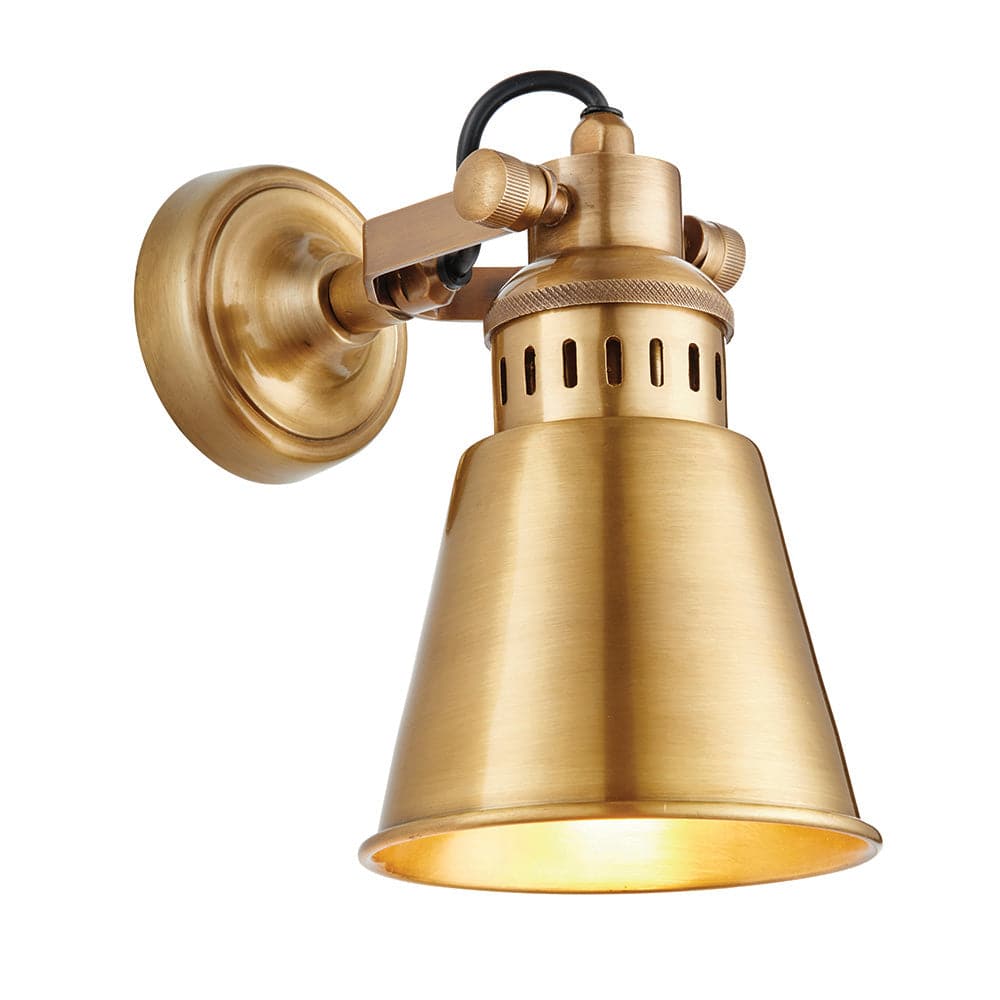 Elms 1-Light Wall Light Brass - Comet Lighting