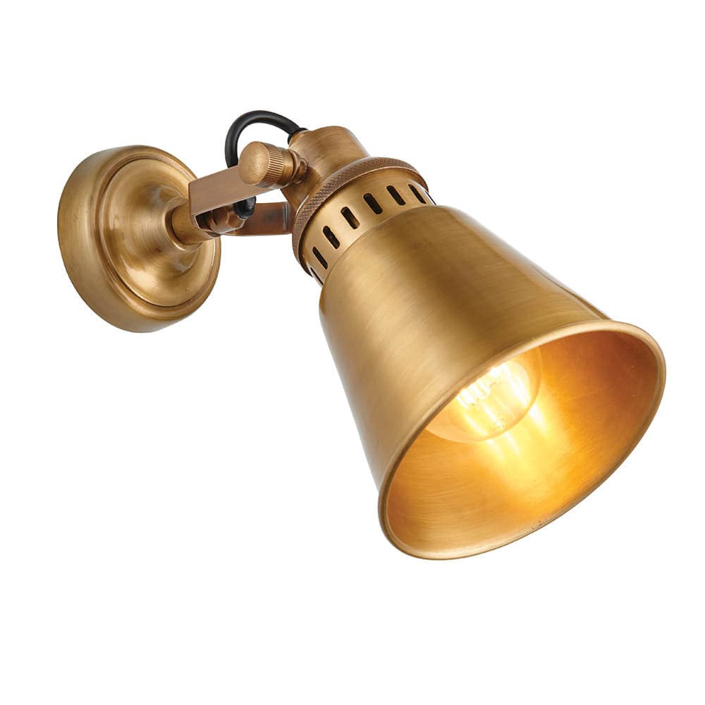 Elms 1-Light Wall Light Brass - Comet Lighting