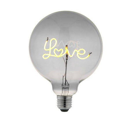 Endon E27 LED Filament Love Up 120mm Globe Smoked 2w 2200k 70lm - Comet Lighting