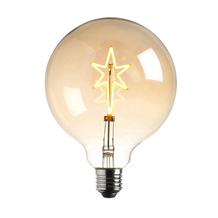 Endon E27 LED Filament Star Globe Amber 2w 2000k 130lm - Comet Lighting