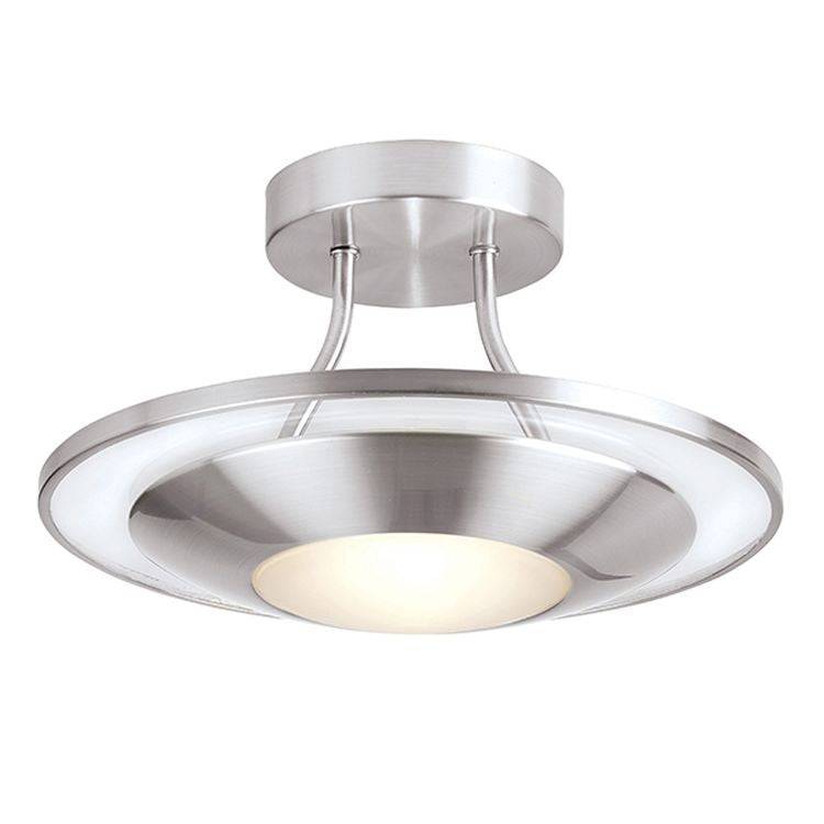 Firenz Semi Flush Ceiling Light Satin Chrome - Comet Lighting