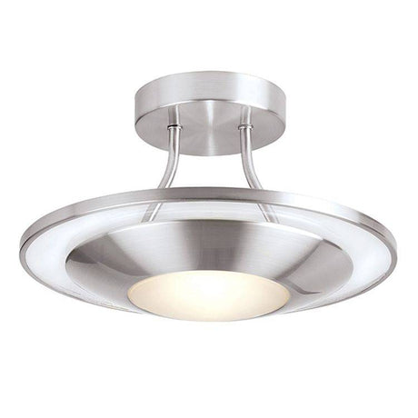 Firenz Semi Flush Ceiling Light Satin Chrome - Comet Lighting