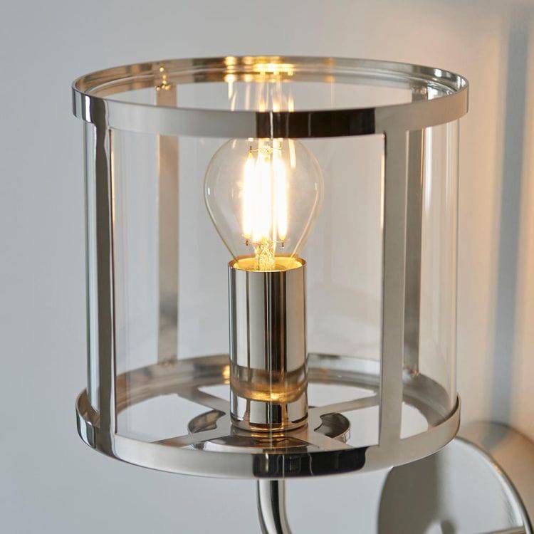 Hopton Wall Light Bright Nickel - Comet Lighting