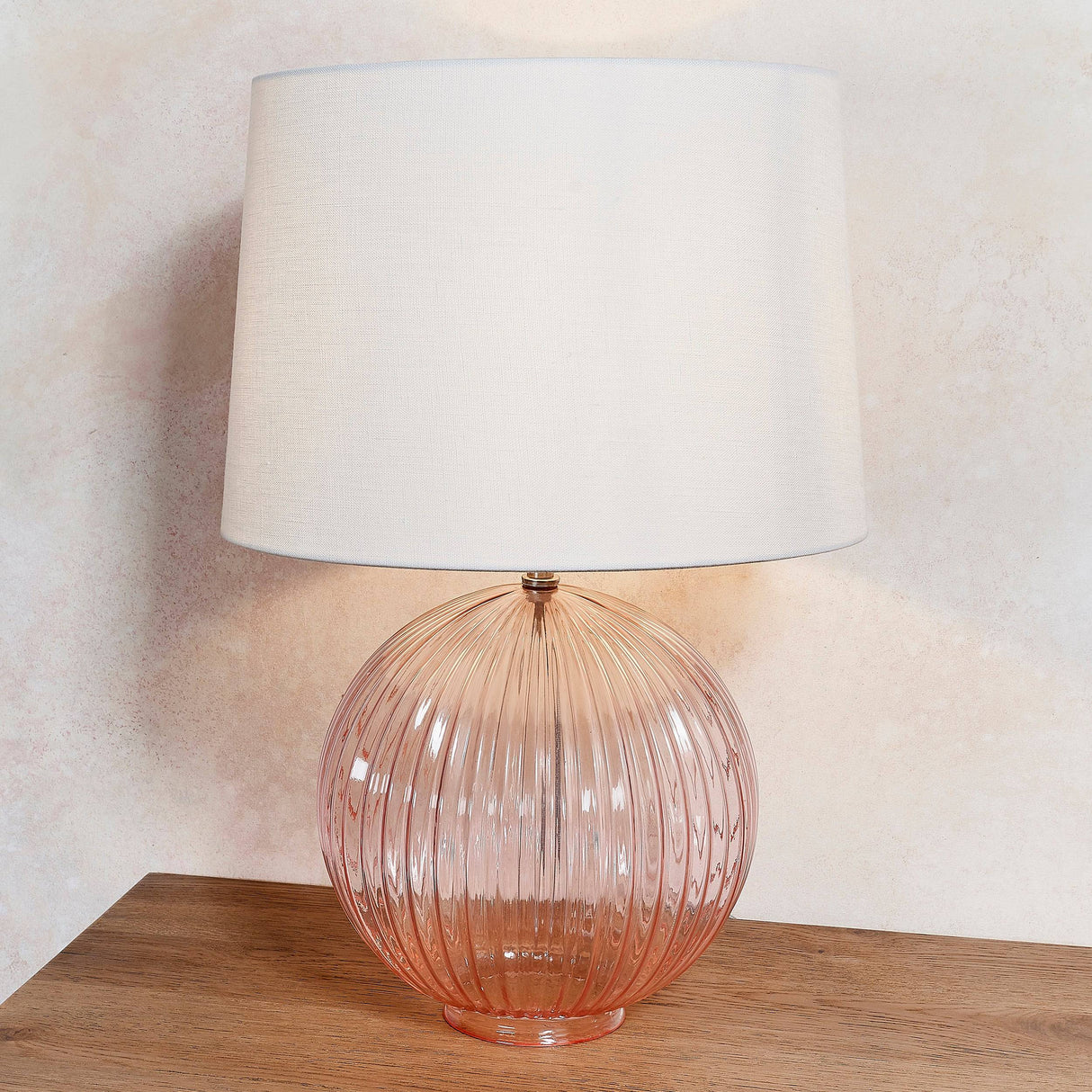 Jemma Dusky Pink Table Lamp & Mia Vintage White Shade - Comet Lighting