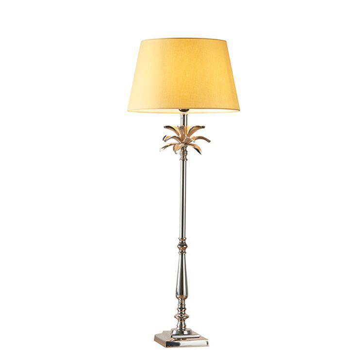 Leaf Table Lamp & Evie Yellow Shade - Comet Lighting