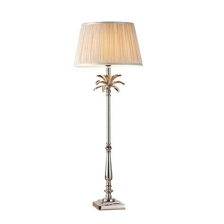 Leaf Tall Table Lamp & Freya Oyster Shade - Comet Lighting