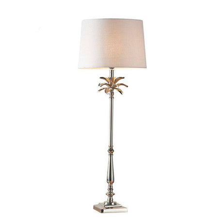 Leaf Tall Table Lamp & Mia Natural Shade - Comet Lighting