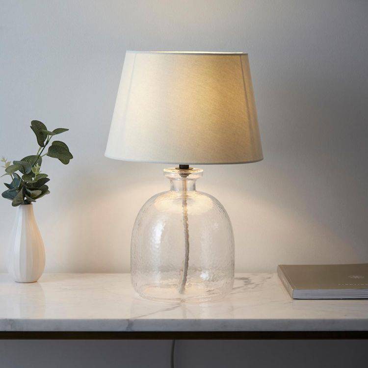 Lyra Table Lamp w/ Ivory Shade - Comet Lighting