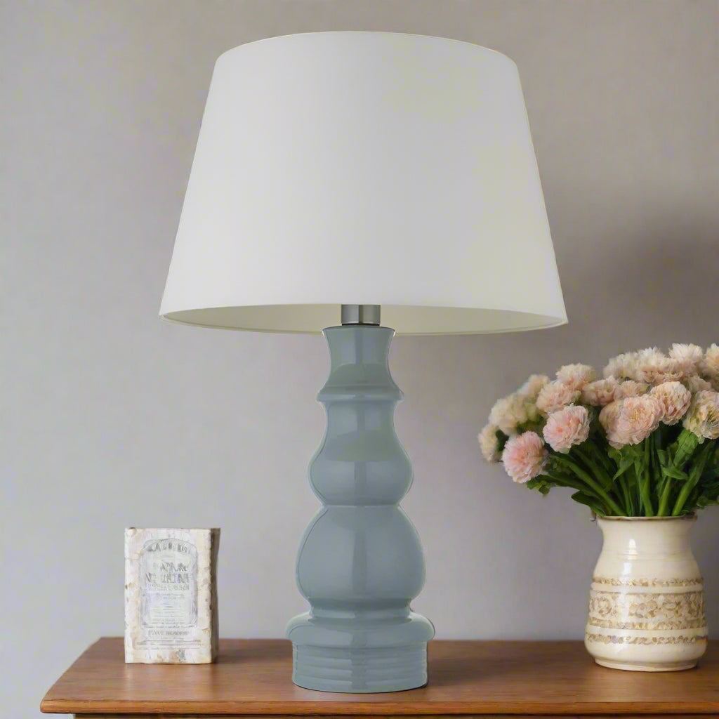 Provence Table Lamp & Cici 18 inch Ivory Shade - Comet Lighting