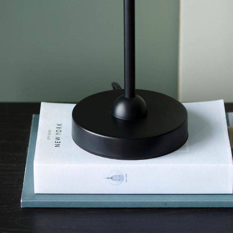 Saroma Table Lamp Matt Black - Comet Lighting