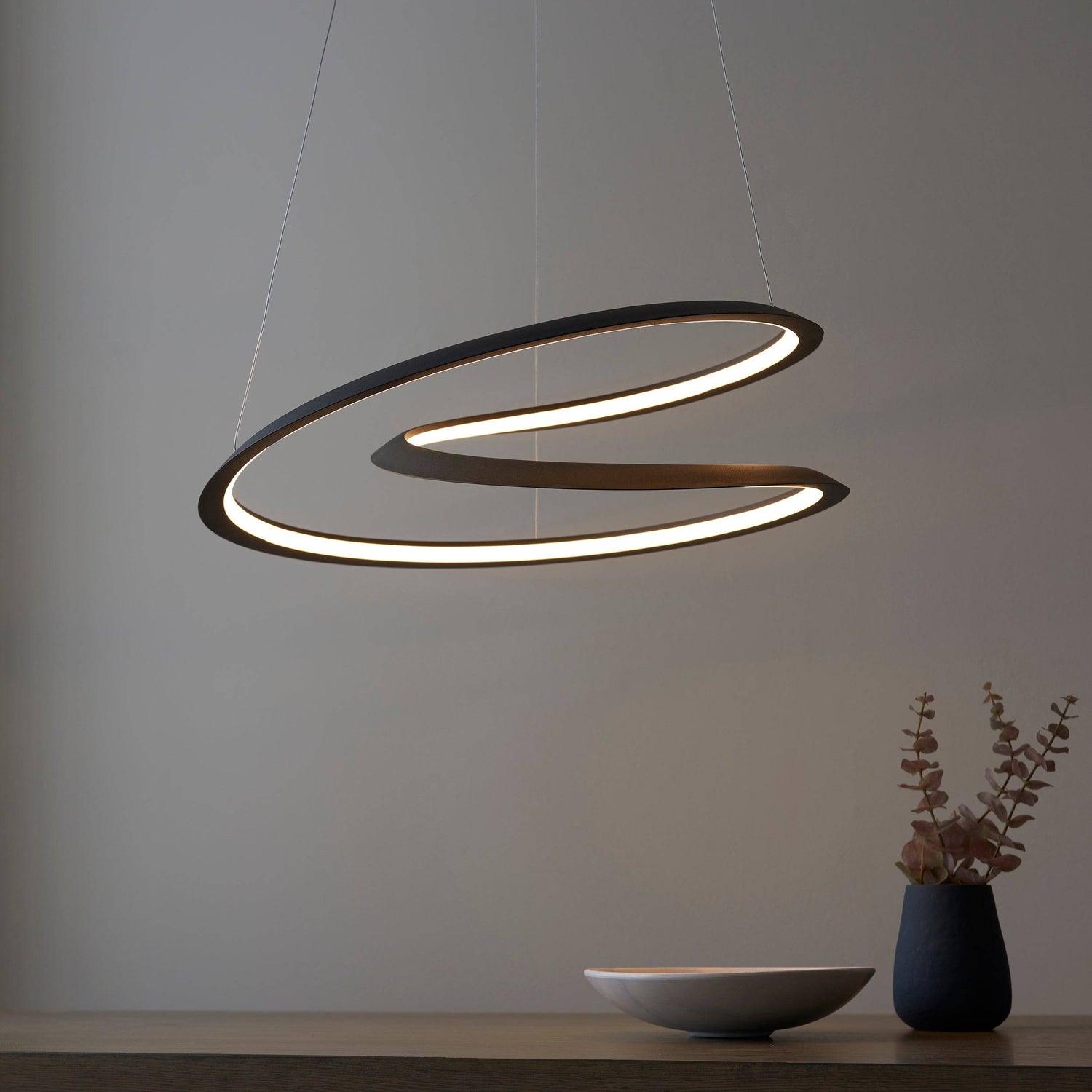 Staten LED Pendant Ceiling Light Black - Comet Lighting