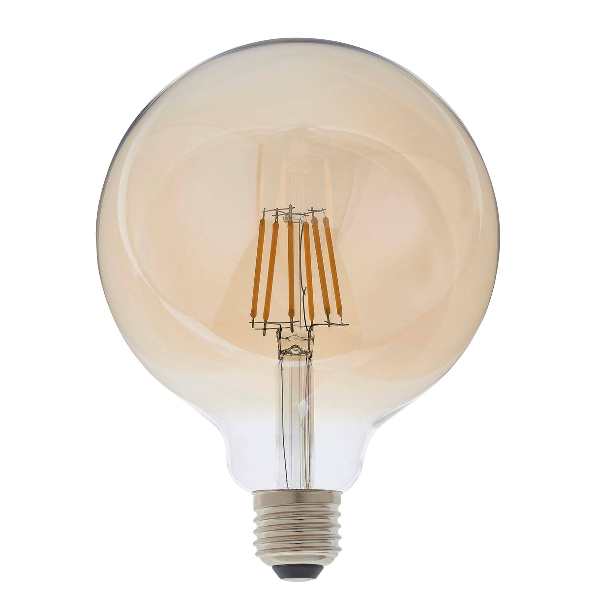 Endon E27 LED Filament 125mm Globe Amber 6w 2500k 550lm Dimmable - Comet Lighting