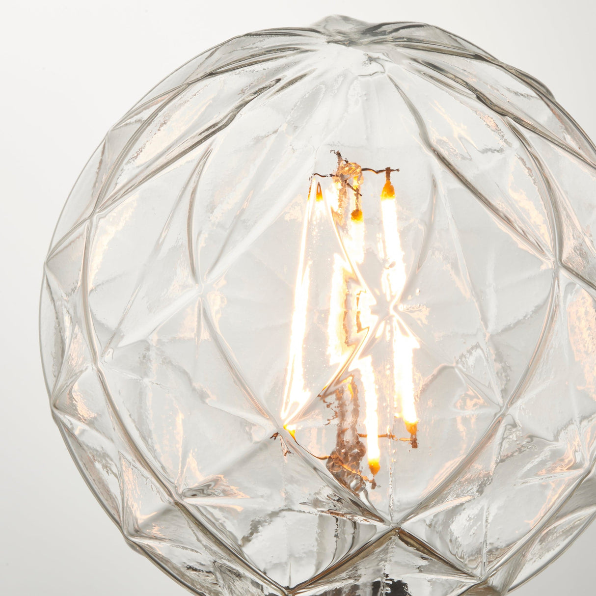 Endon E27 LED Filament Large Facet 125mm Globe 4w 2200k 450lm - Comet Lighting