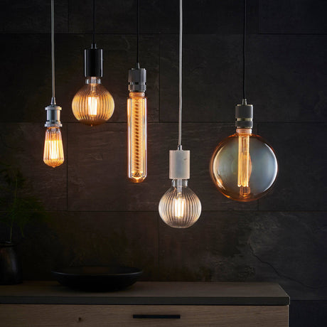 Endon E27 LED XL 200mm Globe Amber 2.8w 1800k 120lm - Comet Lighting