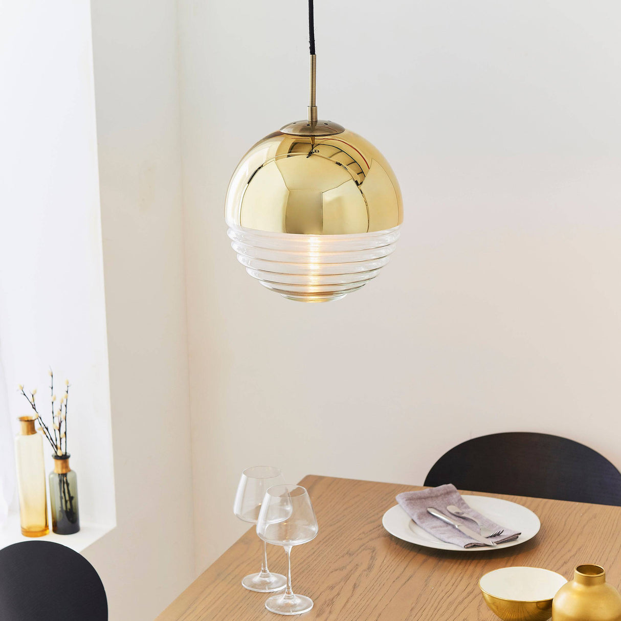 Paloma Pendant Ceiling Light Gold - Comet Lighting