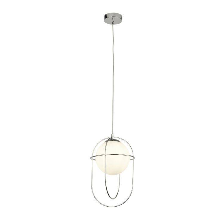 Anstey 1lt Pendant Ceiling Light Chrome - Comet Lighting