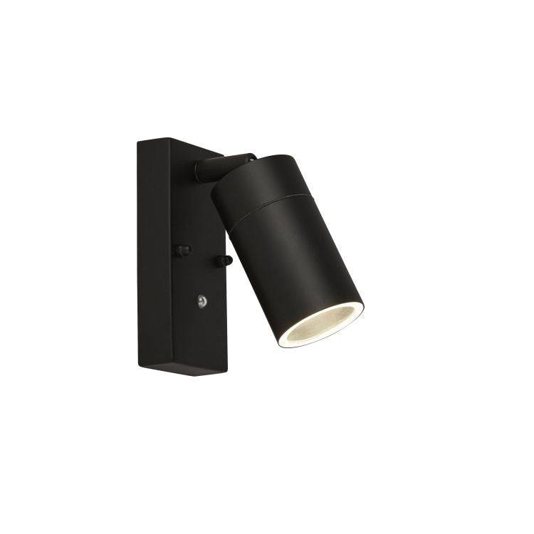 Yeovil 1Lt Outdoor Wall Light Black w/ Dusk till Dawn sensor - Comet Lighting