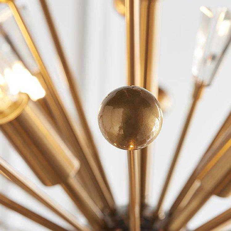 Lea 6Lt Pendant Ceiling Light Large Aged Brass Plate - Black Nickel & Clear Glass - Comet Lighting