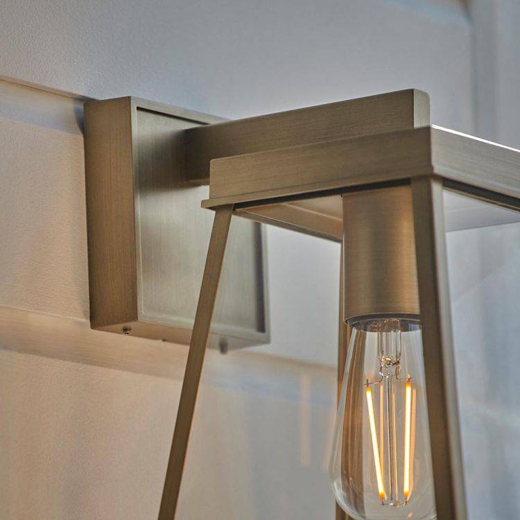 Nen Exterior Wall Lantern Matt Antique Brass - Comet Lighting