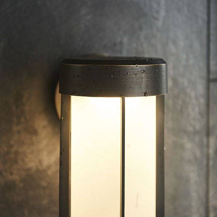 Taw LED Wall Light Brushed Bronze Finish & Frosted Glass - Comet Lighting