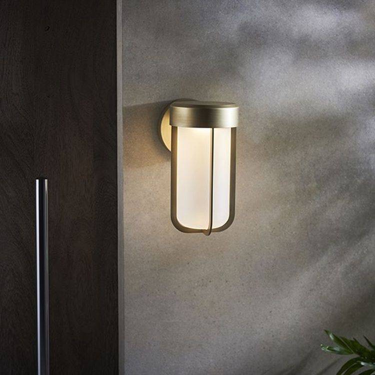 Taw LED Wall Light Brushed Gold Finish & Frosted Glass - Comet Lighting