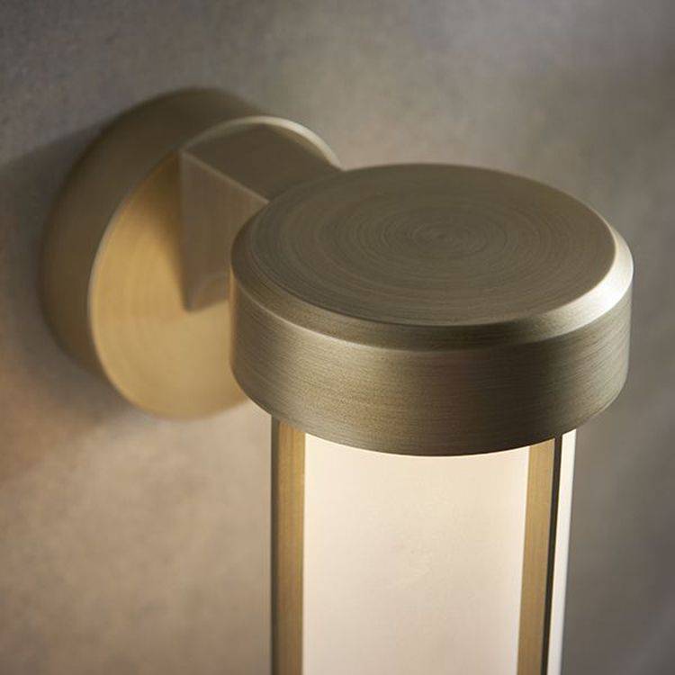 Taw LED Wall Light Brushed Gold Finish & Frosted Glass - Comet Lighting