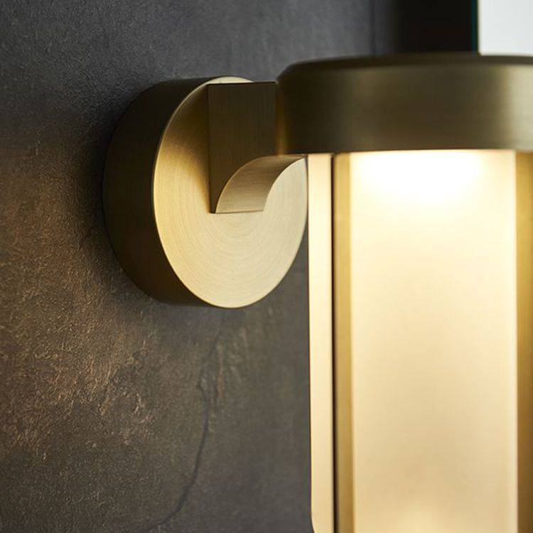 Taw LED Wall Light Brushed Gold Finish & Frosted Glass - Comet Lighting