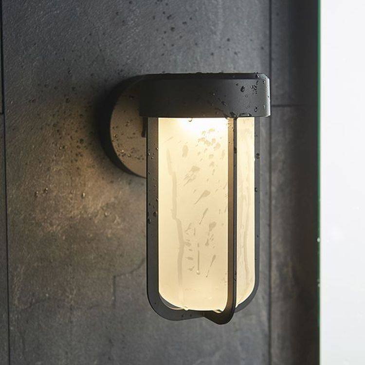Taw LED Wall Light Matt Black Finish & Frosted Glass - Comet Lighting