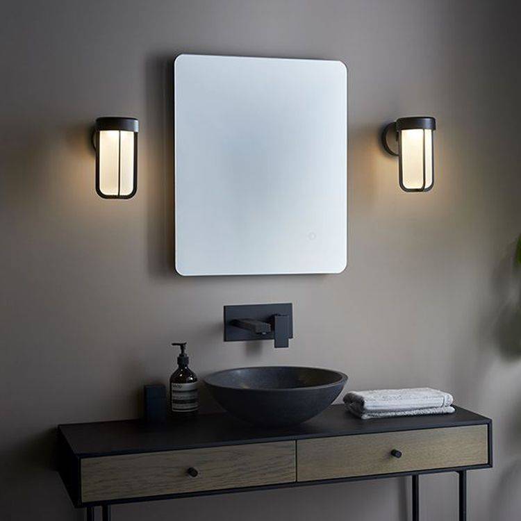 Taw LED Wall Light Matt Black Finish & Frosted Glass - Comet Lighting