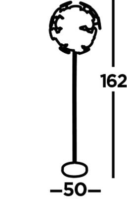 Gappah 4Lt Floor Lamp Black/Gold - Comet Lighting