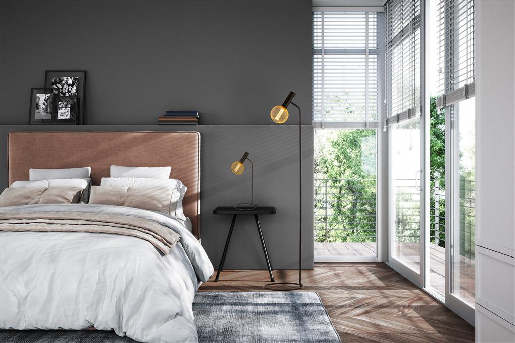 Dulwich Floor Lamp - Black Metal - Comet Lighting