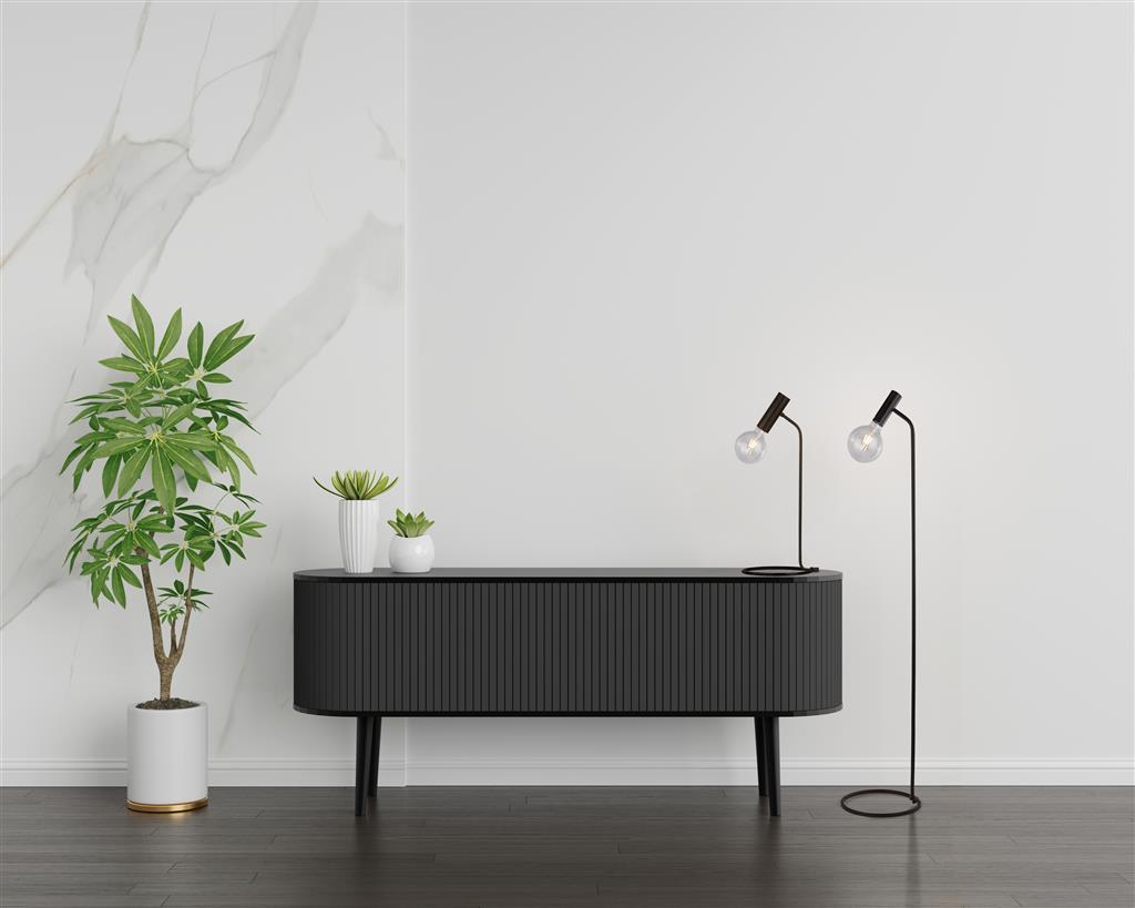 Dulwich Floor Lamp - Black Metal - Comet Lighting