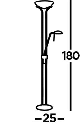 Searchlight Brass Mother Child Floor Lamp Dimmer