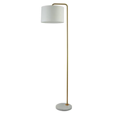 Searchlight Hangman Gold Floor Lamp With White Marble Base - Comet Lighting