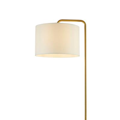 Searchlight Hangman Gold Floor Lamp With White Marble Base - Comet Lighting