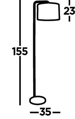 Searchlight Hangman Gold Floor Lamp With White Marble Base - Comet Lighting