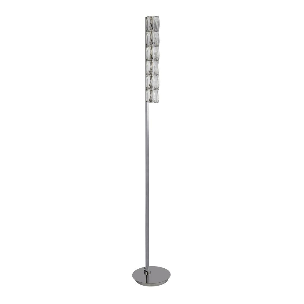 Hollocombe LED Floor Lamp| Hexagonal Chrome - Comet Lighting