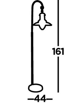 Searchlight Fisherman Brass Floor Lamp Glass Shade - Comet Lighting