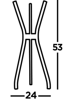 Salterton Tripod LED 3Lt Table Lamp Satin Nickel - Comet Lighting