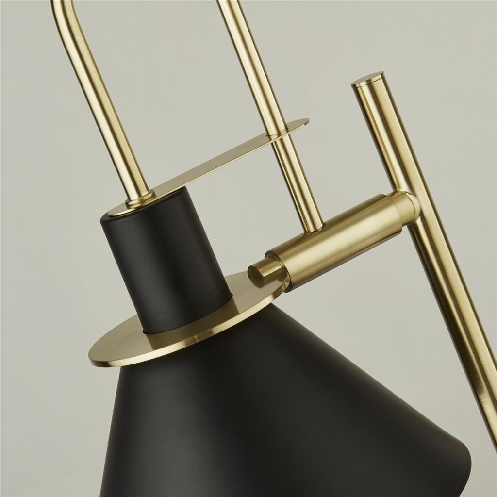 Trusham 1Lt Table Lamp - Black/Brass - Comet Lighting