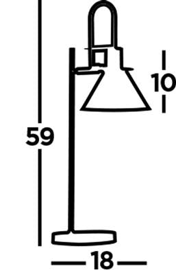 Trusham 1Lt Table Lamp - Black/Brass - Comet Lighting