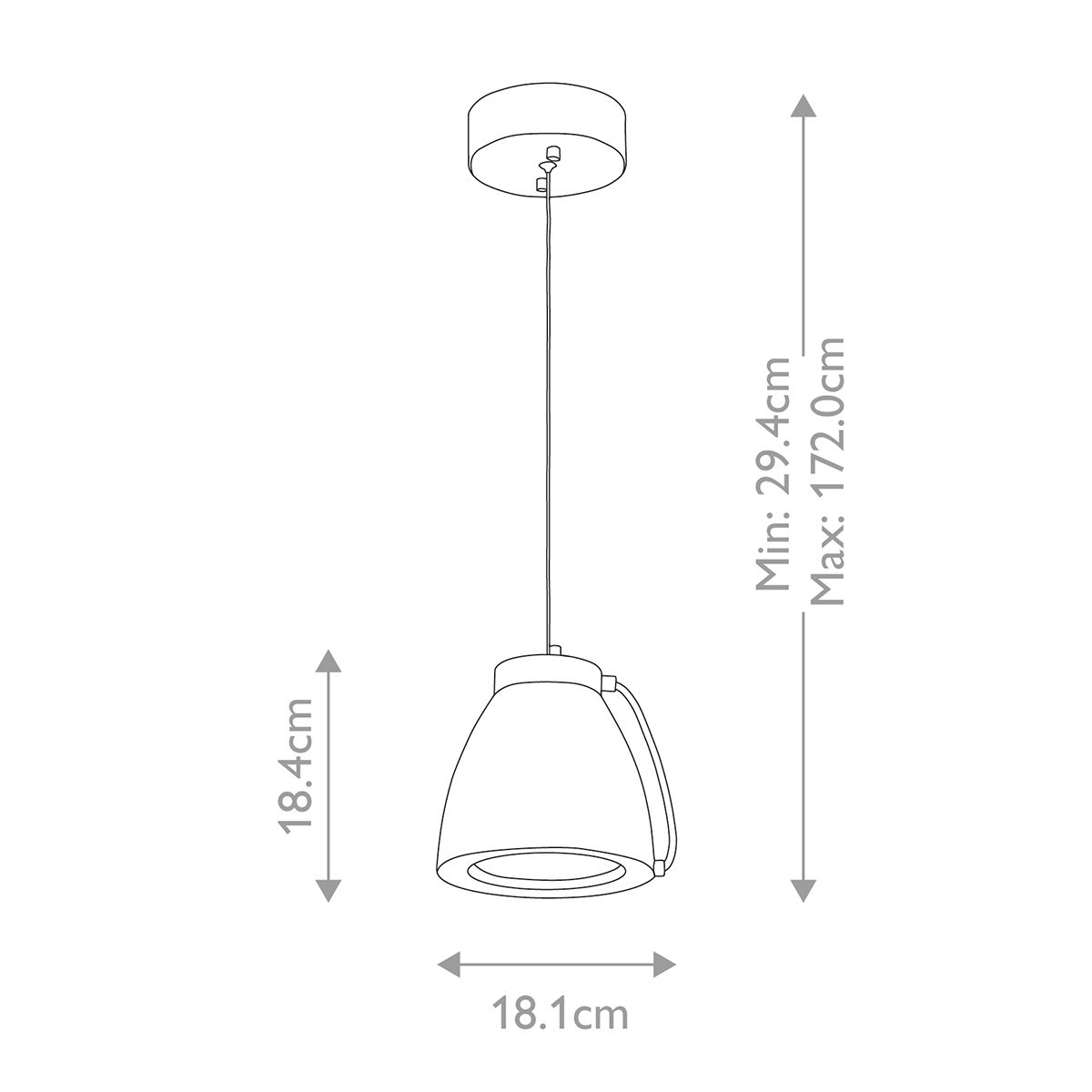 Europa 1 Light Small LED Pendant - Comet Lighting