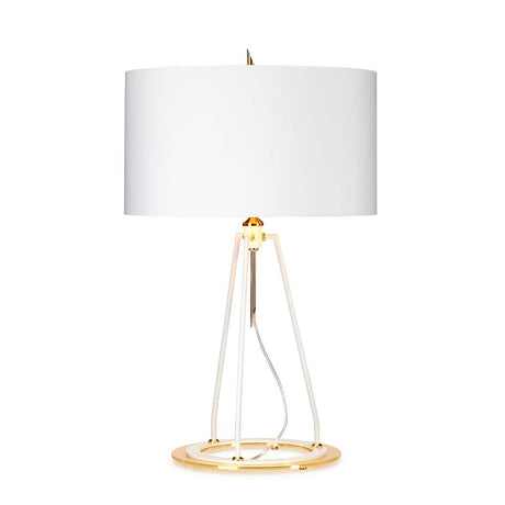 Ferrara Table Lamp - White and Polished Gold - Comet Lighting