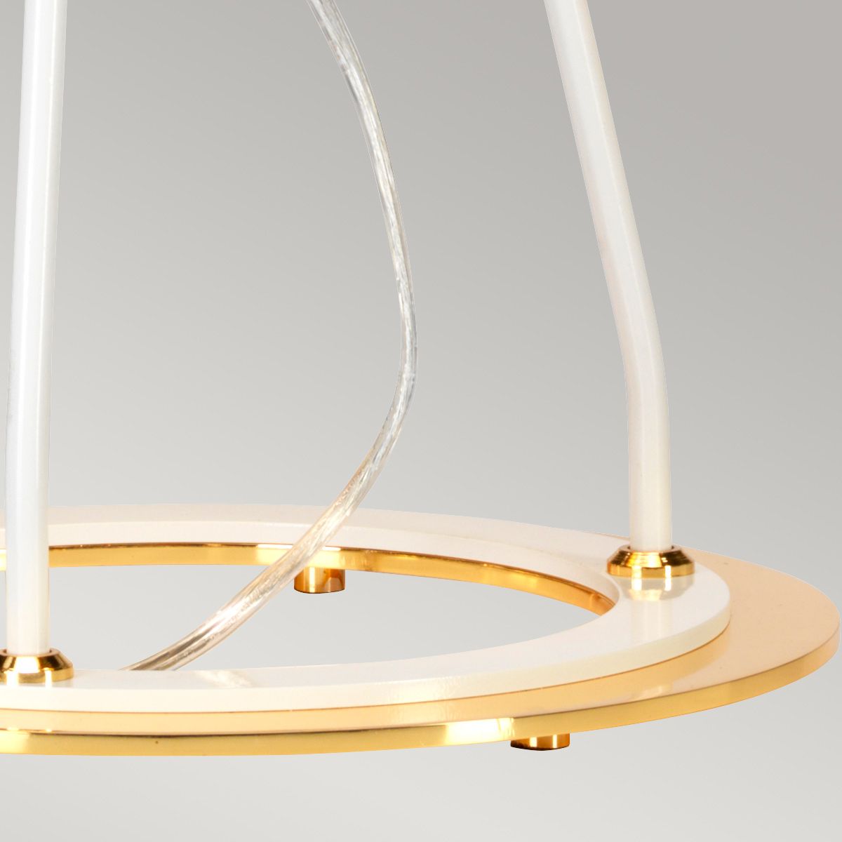 Ferrara Table Lamp - White and Polished Gold - Comet Lighting