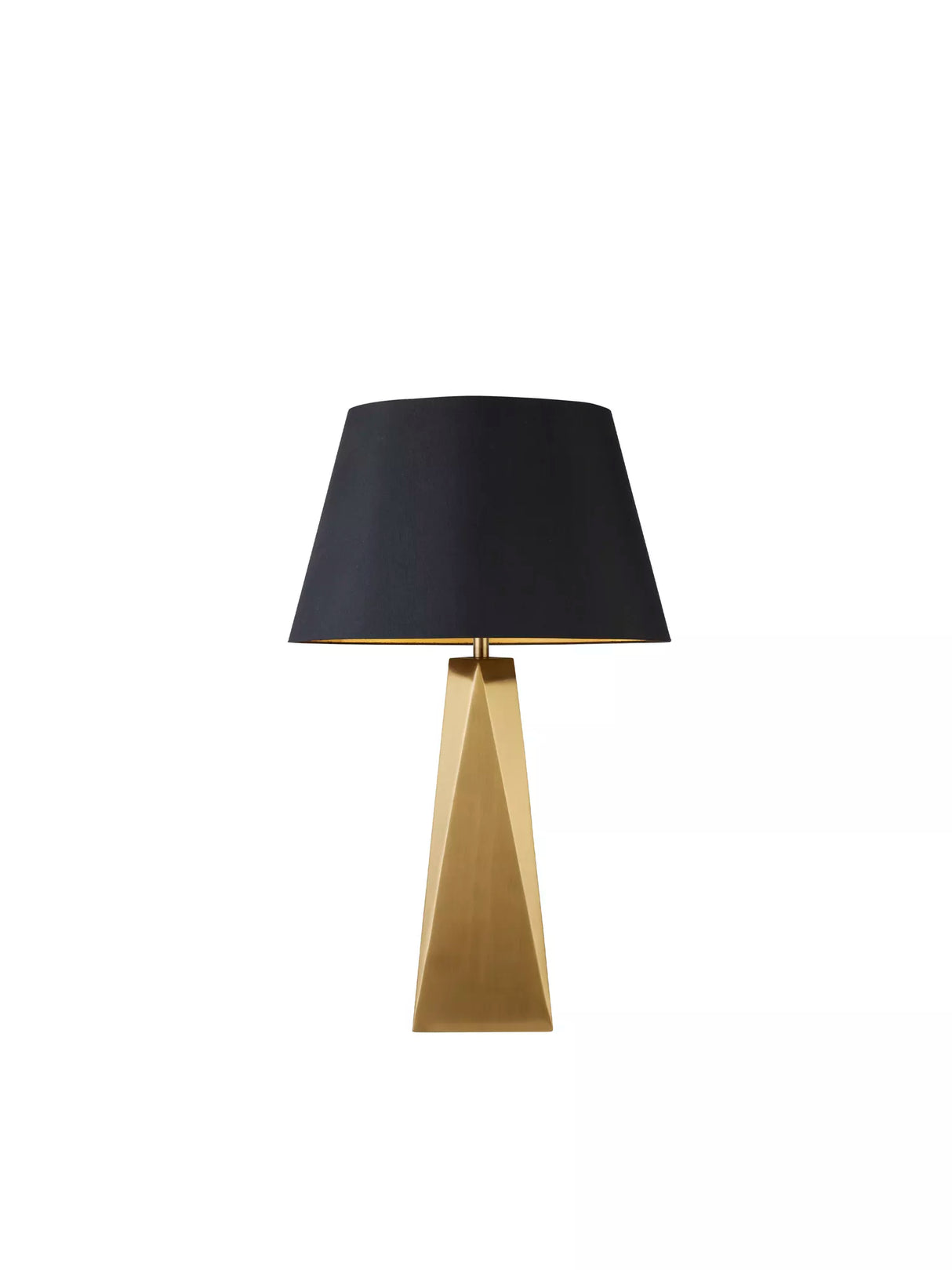 Maldon Table Lamp - Gold Metal & Black Shade with Gold Inner