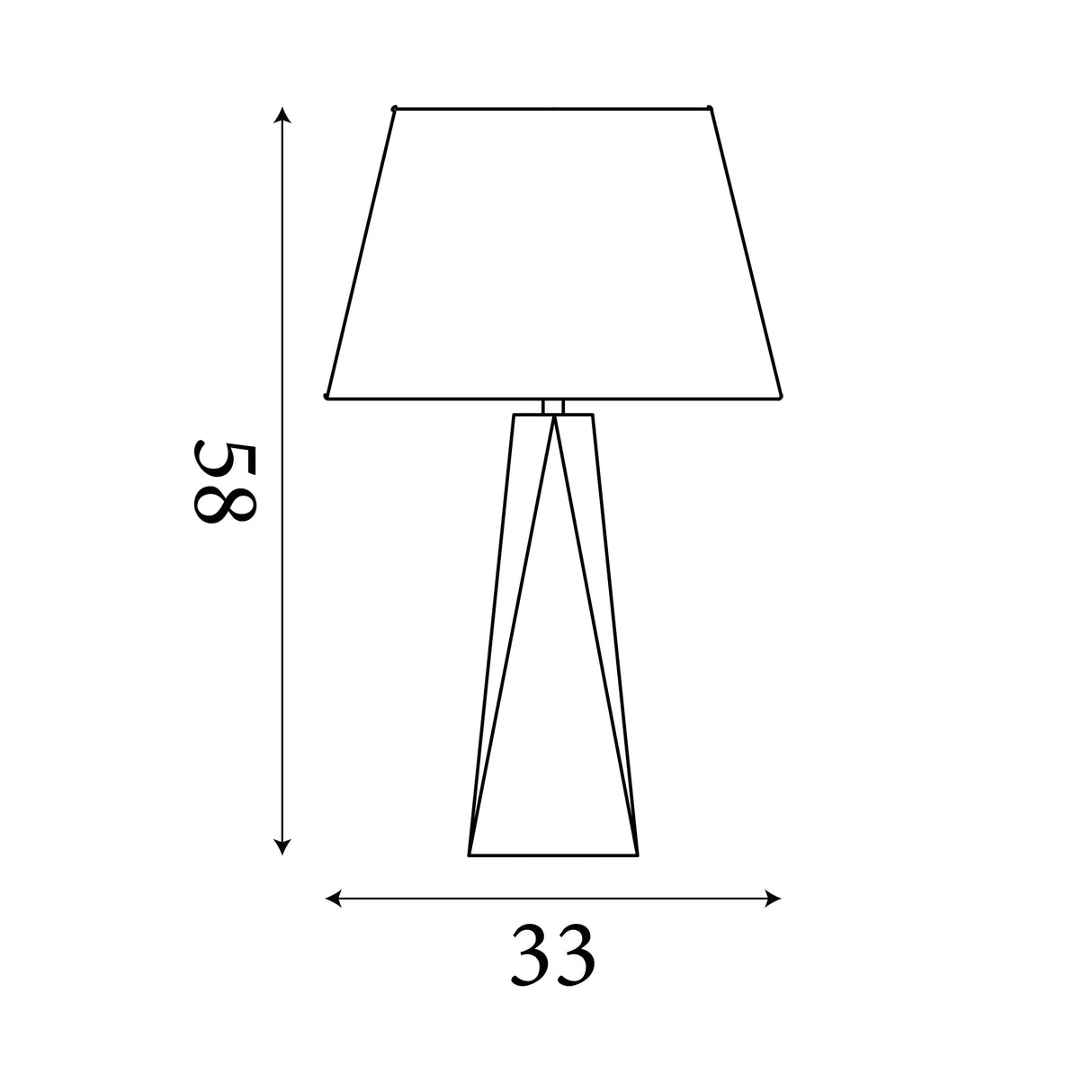 Maldon Table Lamp - Gold Metal & Black Shade with Gold Inner