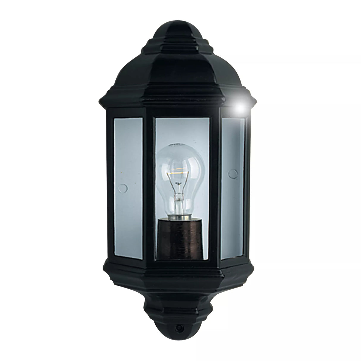 Searchlight Black Cast Aluminium Outdoor Flush Light Glass