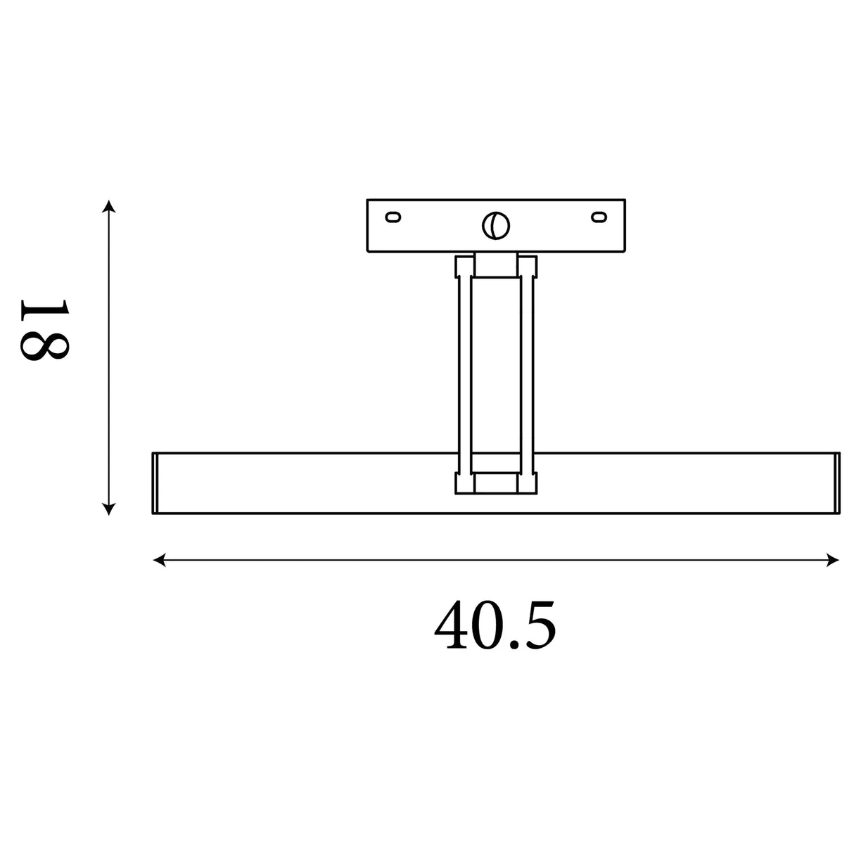 Rhodes Picture Light - Satin Brass Metal 400mm