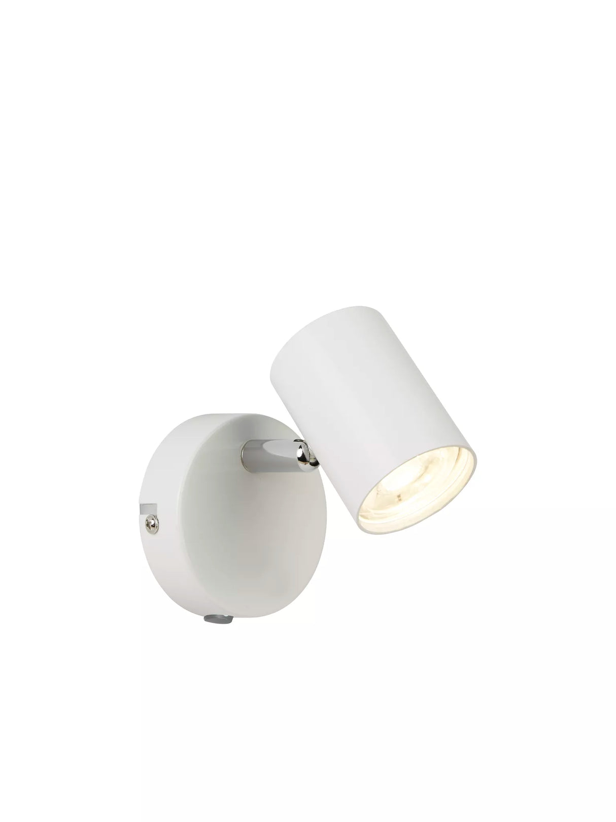 Searchlight 1 Light Cylinder Wall Bracket White Chrome